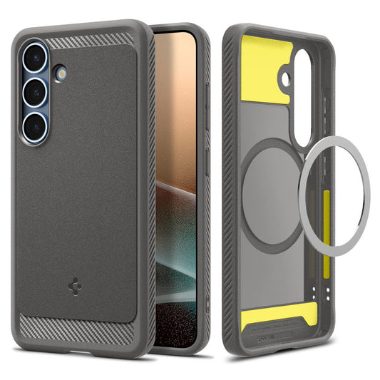 Θήκη MagSafe για Samsung Galaxy S25 S931, Spigen, Rugged Armor, Γκρι ACS08999