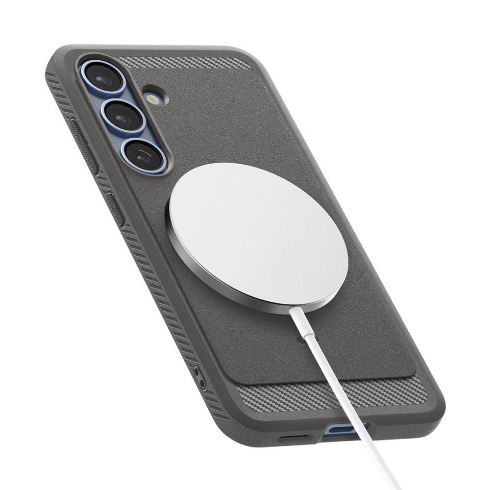Θήκη MagSafe για Samsung Galaxy S25 S931, Spigen, Rugged Armor, Γκρι ACS08999