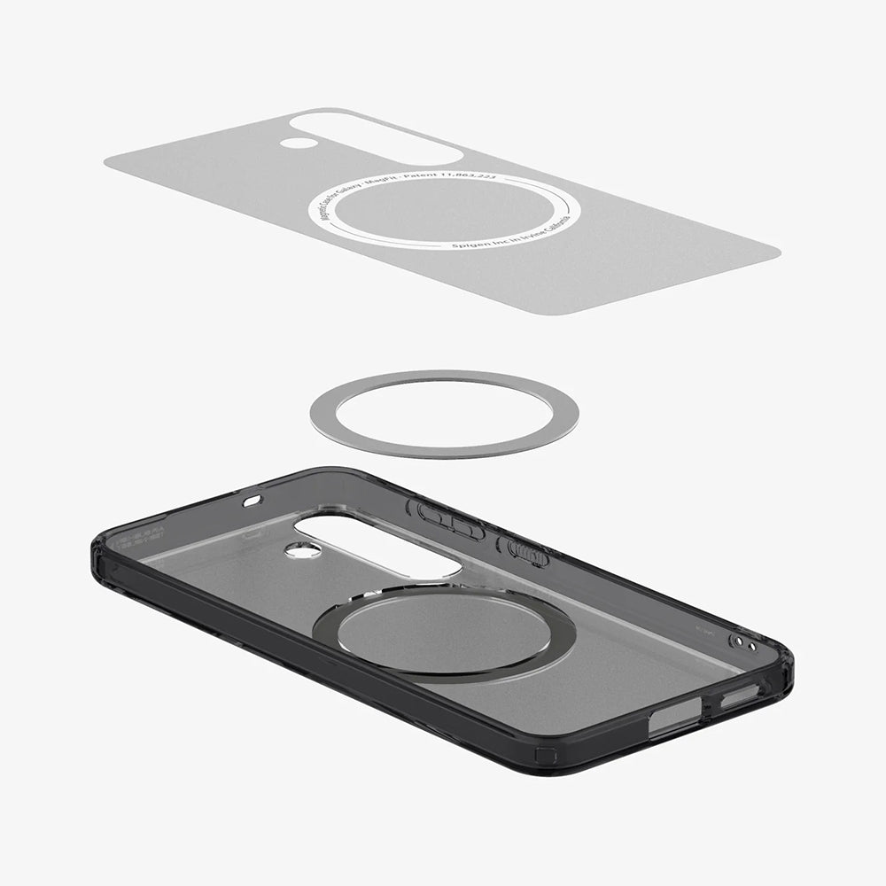 Θήκη MagSafe για Samsung Galaxy S25 S931, Spigen, Ultra Hybrid, Μαύρη Σατινέ ACS09005