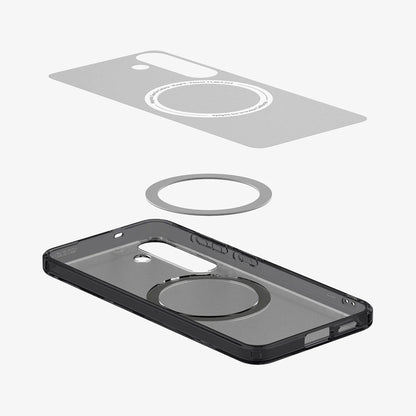 Θήκη MagSafe για Samsung Galaxy S25 S931, Spigen, Ultra Hybrid, Μαύρη Σατινέ ACS09005