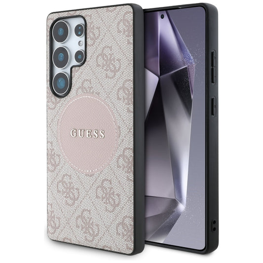 Θήκη MagSafe για Samsung Galaxy S25 Ultra S938, Guess, 4G Circle Classic Logo, Ροζ