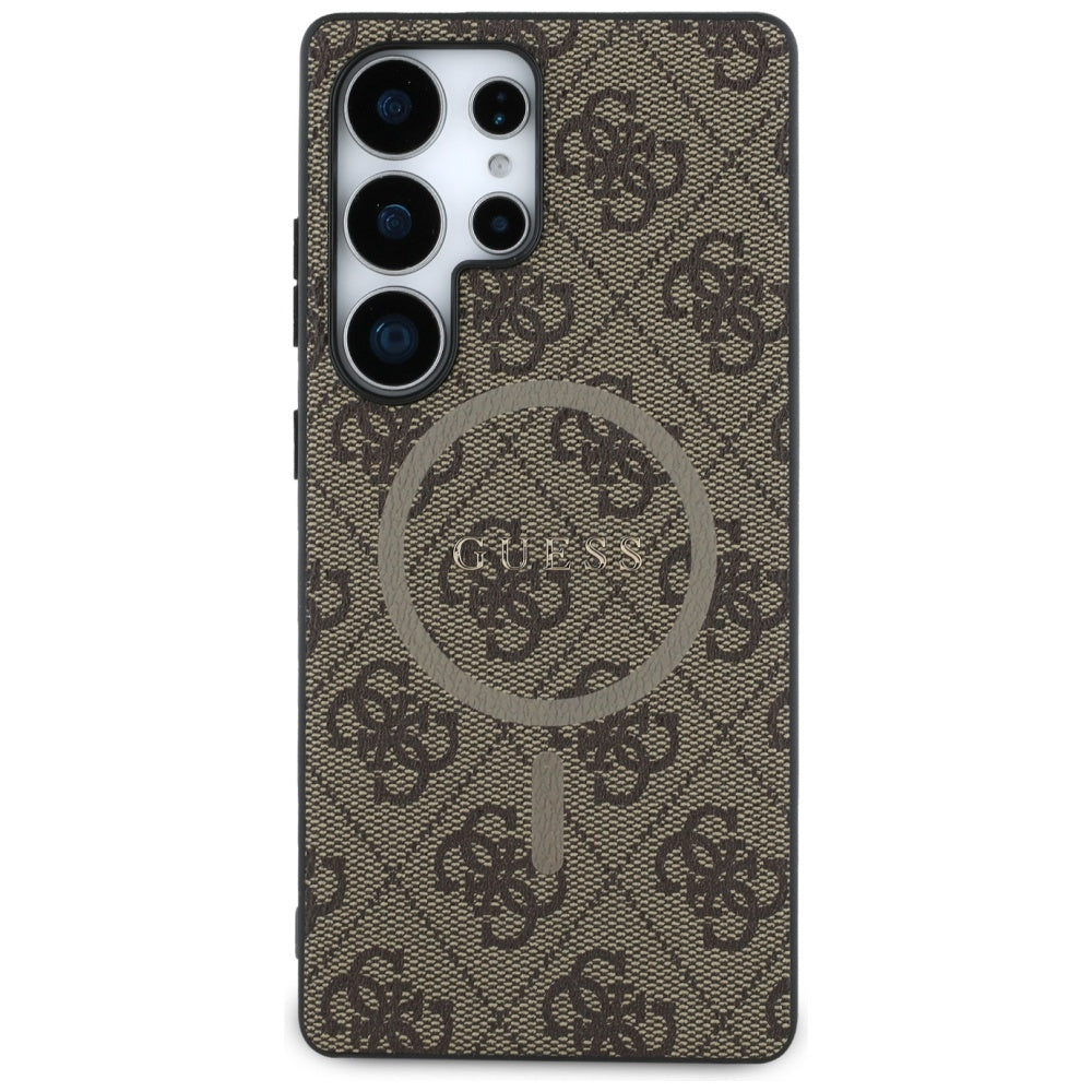 Θήκη MagSafe για Samsung Galaxy S25 Ultra S938, Guess, 4G Ring Classic Logo, Καφέ