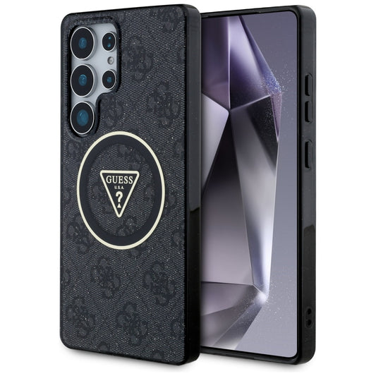 Θήκη MagSafe για Samsung Galaxy S25 Ultra S938, Guess, IML Glitter 4G Circle Triangle, Μαύρη