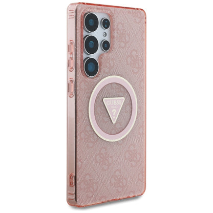 Θήκη MagSafe για Samsung Galaxy S25 Ultra S938, Guess, IML Glitter 4G Circle Triangle, Ροζ