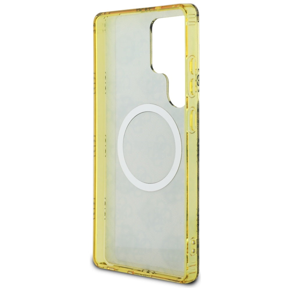 Θήκη MagSafe για Samsung Galaxy S25 Ultra S938, Guess, IML Peony On 4G Background, Καφέ