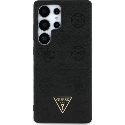 Θήκη MagSafe για Samsung Galaxy S25 Ultra S938, Guess, Peony Grained Hot Stamp Triangle, Καφέ