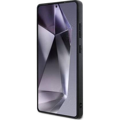 Θήκη MagSafe για Samsung Galaxy S25 Ultra S938, Guess, Peony Grained Hot Stamp Triangle, Καφέ