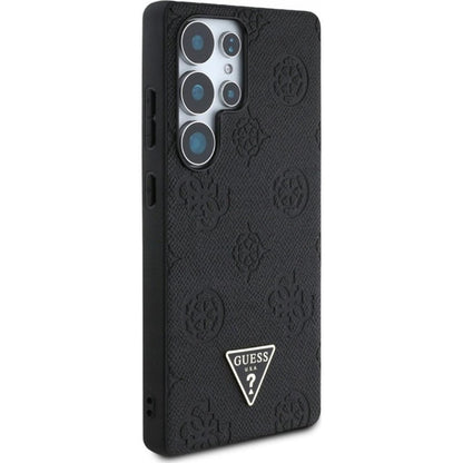 Θήκη MagSafe για Samsung Galaxy S25 Ultra S938, Guess, Peony Grained Hot Stamp Triangle, Καφέ