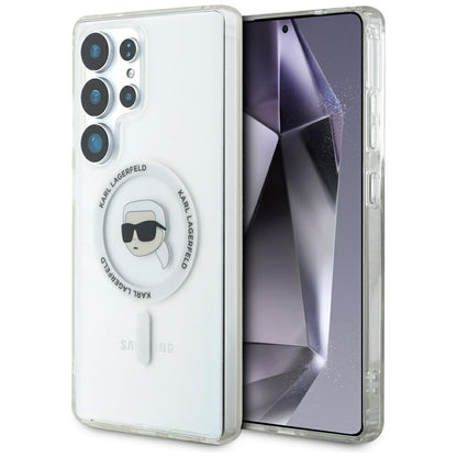 Θήκη MagSafe για Samsung Galaxy S25 Ultra S938, Karl Lagerfeld, IML Karl's Head, Λευκή