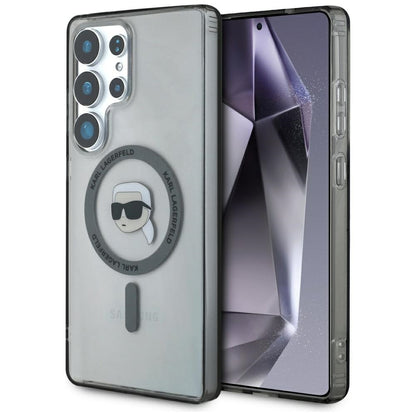 Θήκη MagSafe για Samsung Galaxy S25 Ultra S938, Karl Lagerfeld, IML Karl's Head, Μαύρη