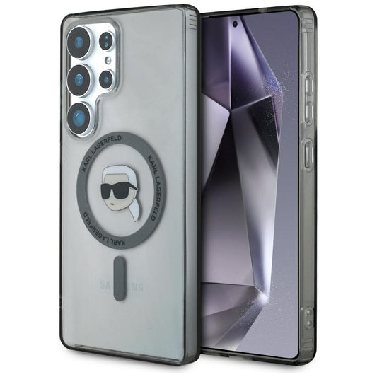 Θήκη MagSafe για Samsung Galaxy S25 Ultra S938, Karl Lagerfeld, IML Karl's Head, Μαύρη