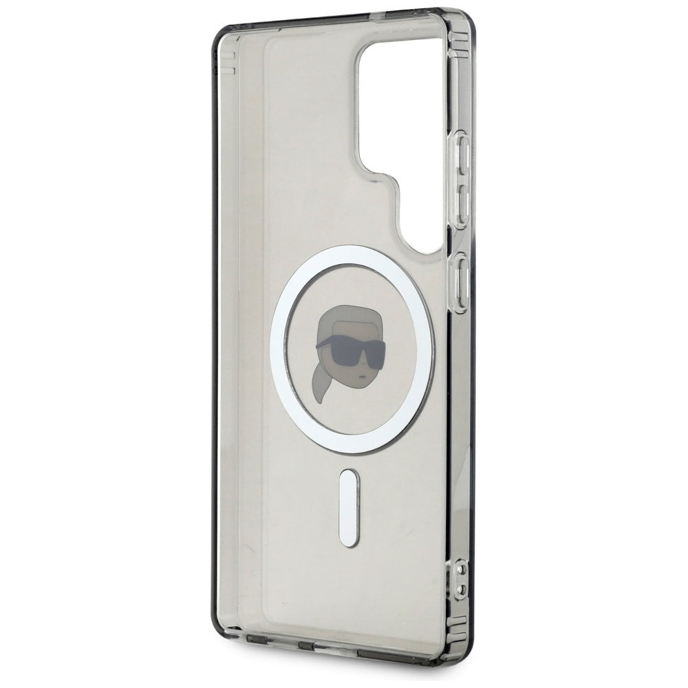 Θήκη MagSafe για Samsung Galaxy S25 Ultra S938, Karl Lagerfeld, IML Karl's Head, Μαύρη