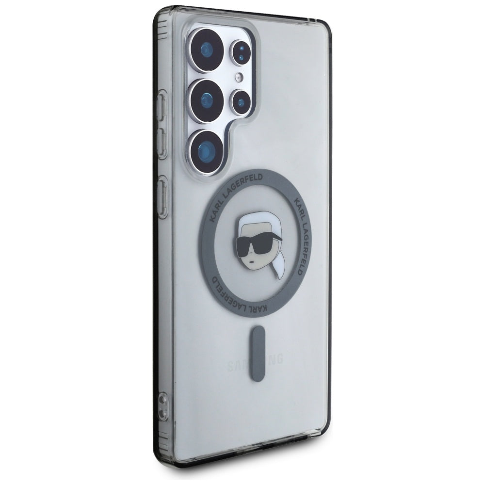 Θήκη MagSafe για Samsung Galaxy S25 Ultra S938, Karl Lagerfeld, IML Karl's Head, Μαύρη