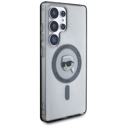 Θήκη MagSafe για Samsung Galaxy S25 Ultra S938, Karl Lagerfeld, IML Karl's Head, Μαύρη