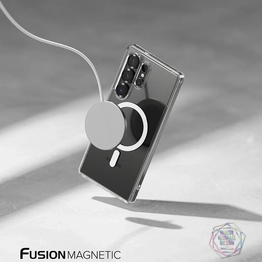 Θήκη MagSafe για Samsung Galaxy S25 Ultra S938, Ringke, Fusion, Ματ Διαφανής