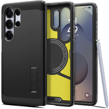 Θήκη MagSafe για Samsung Galaxy S25 Ultra S938, Spigen, Tough Armor, Μαύρη