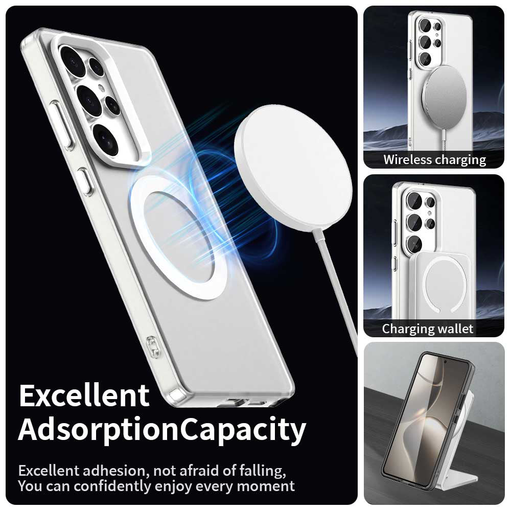 Θήκη MagSafe για Samsung Galaxy S25 Ultra S938, Techsuit, CandyCase, Λευκό