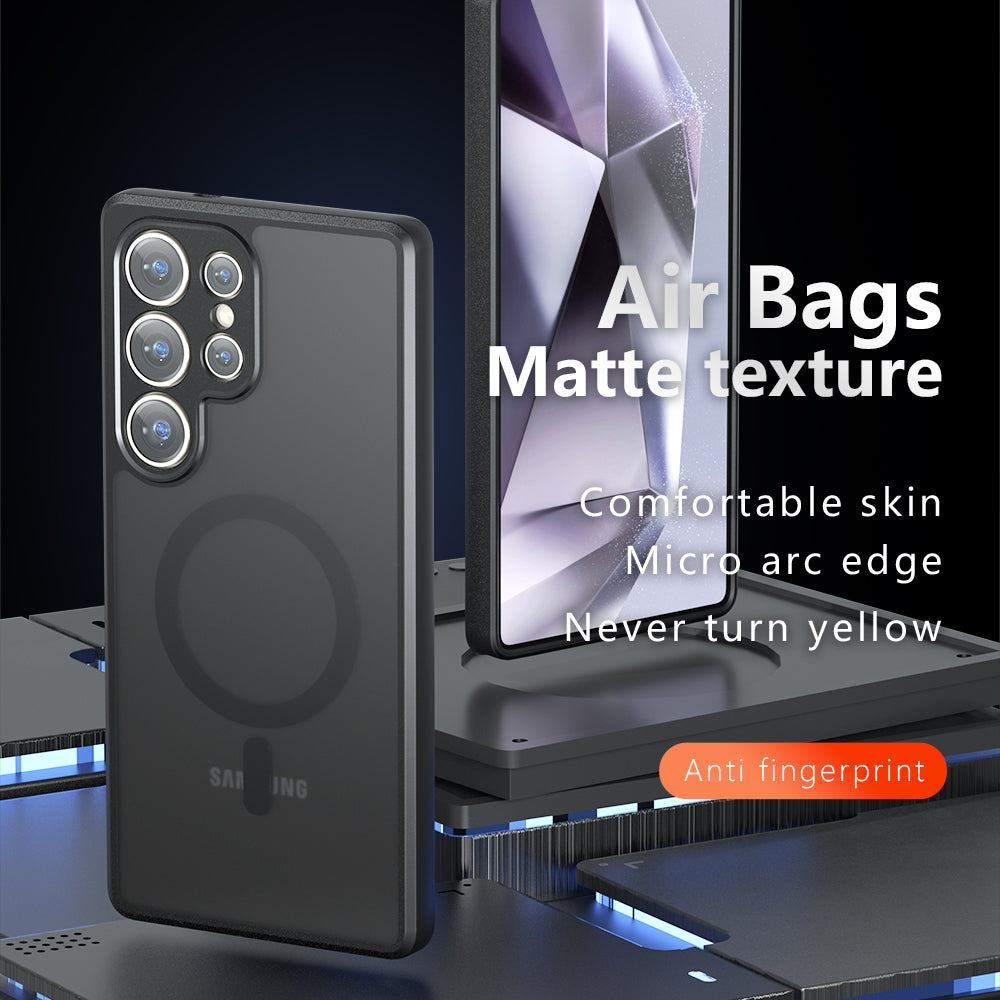 Θήκη MagSafe για Samsung Galaxy S25 Ultra S938, Techsuit, PureFrost, Μαύρο Σατινέ