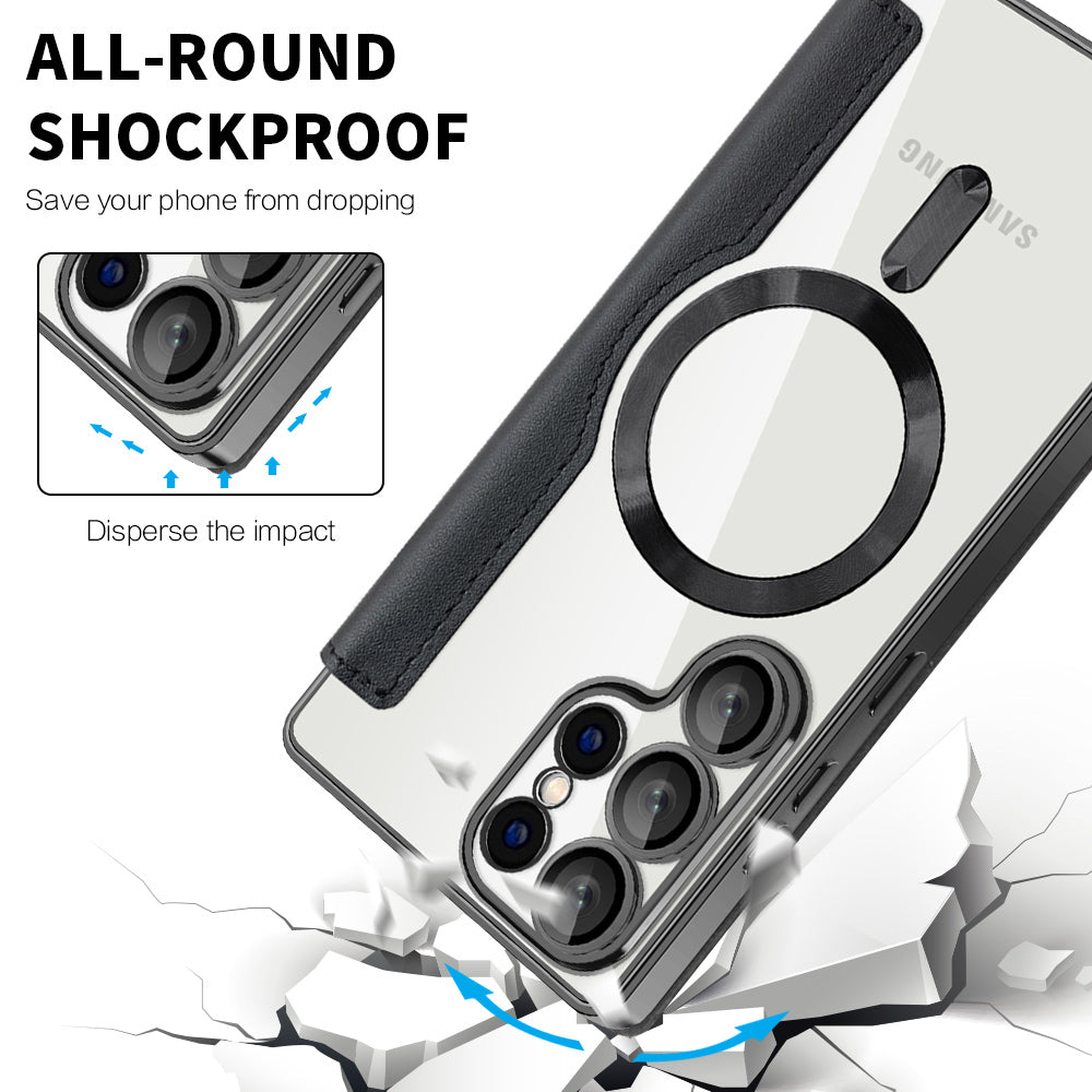 Θήκη MagSafe για Samsung Galaxy S25 Ultra S938, Techsuit, SmartMag Book, Μαύρο