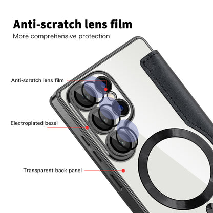 Θήκη MagSafe για Samsung Galaxy S25 Ultra S938, Techsuit, SmartMag Book, Μαύρο