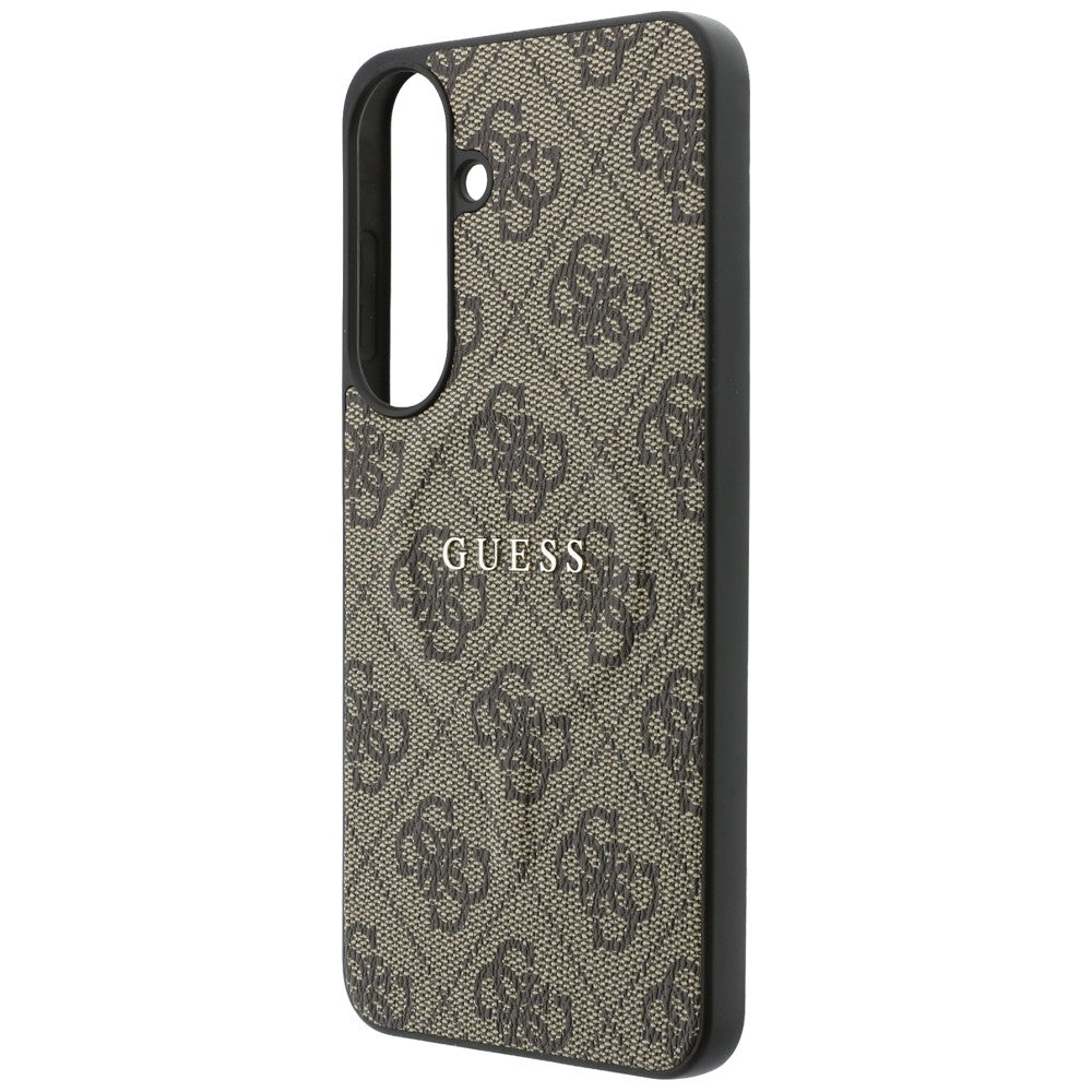 Θήκη MagSafe για Samsung Galaxy S26 FE S741, Guess, 4G Embossed Ring Classic Logo, Καφέ