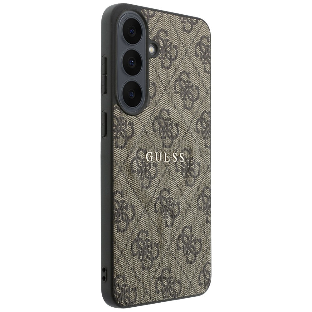 Θήκη MagSafe για Samsung Galaxy S26 FE S741, Guess, 4G Embossed Ring Classic Logo, Καφέ
