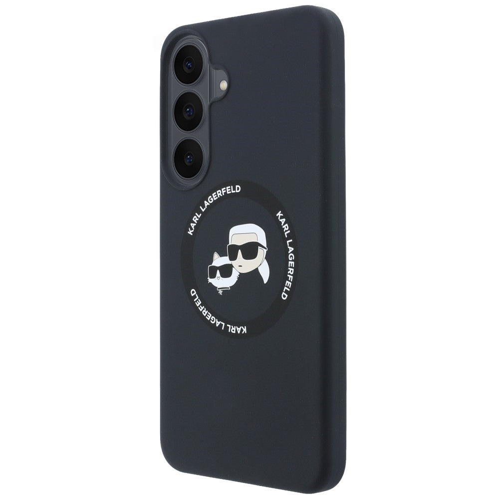 MagSafe Case for Samsung Galaxy S26 FE S741, Karl Lagerfeld, Karl & Choupette Head's, Black