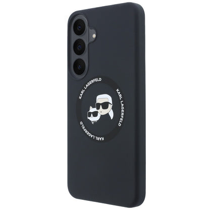 MagSafe Case for Samsung Galaxy S26 FE S741, Karl Lagerfeld, Karl & Choupette Head's, Black