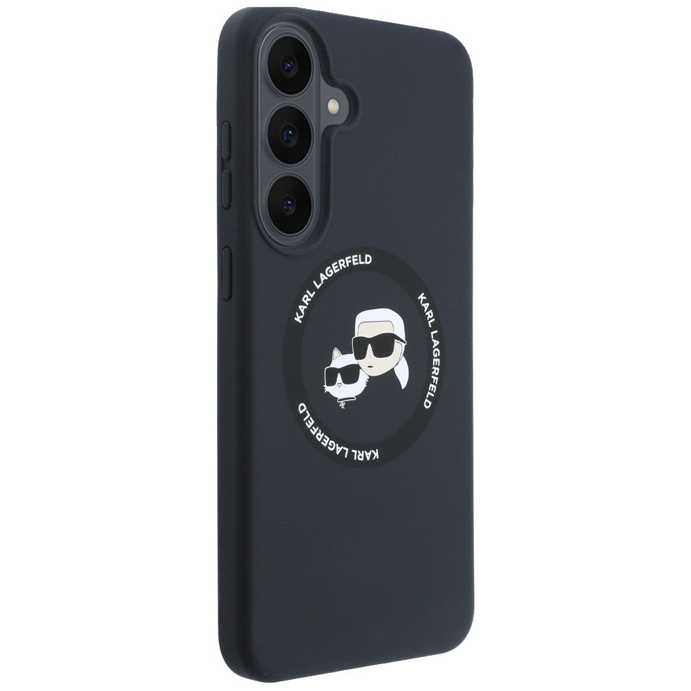 MagSafe Case for Samsung Galaxy S26 FE S741, Karl Lagerfeld, Karl & Choupette Head's, Black
