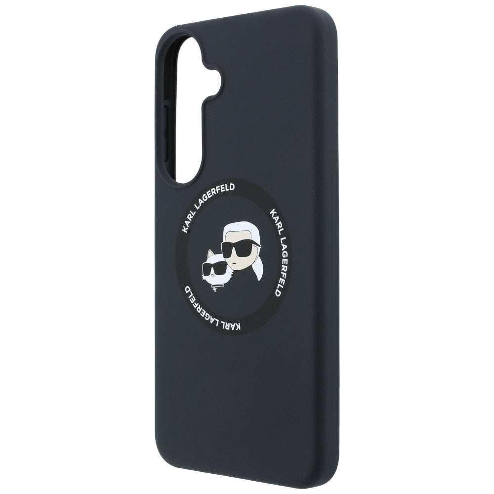 MagSafe Case for Samsung Galaxy S26 FE S741, Karl Lagerfeld, Karl & Choupette Head's, Black