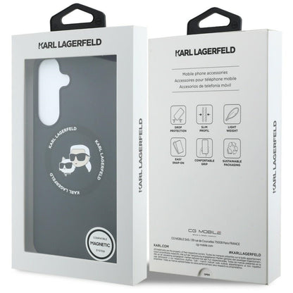 MagSafe Case for Samsung Galaxy S26 FE S741, Karl Lagerfeld, Karl & Choupette Head's, Black