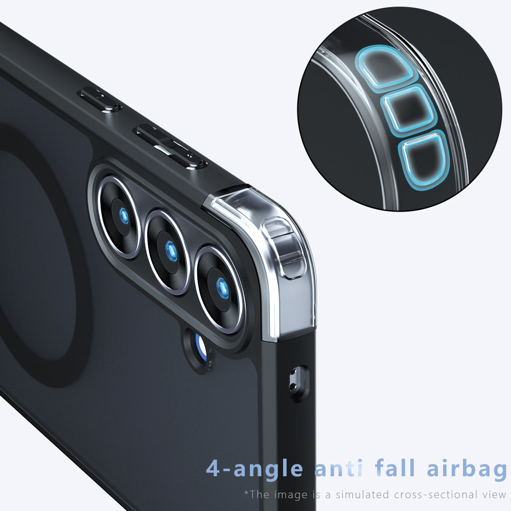 MagSafe Case for Samsung Galaxy S26 FE S741, Techsuit, PureFrost, Satin Black