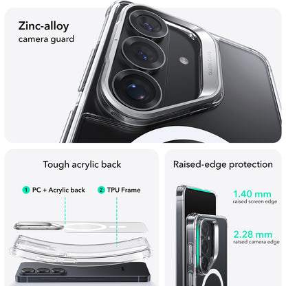 MagSafe Case for Samsung Galaxy S26 Plus S947, ESR, Classic Hybrid Kickstand, Transparent