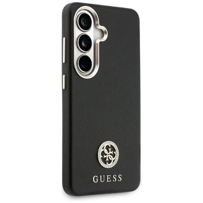 MagSafe Case for Samsung Galaxy S26 Plus S947, Guess, Rhinestone Round Logo, Black