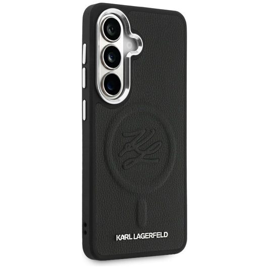 Θήκη MagSafe για Samsung Galaxy S26 Plus S947, Karl Lagerfeld, Initial Logo Debossed, Μαύρη