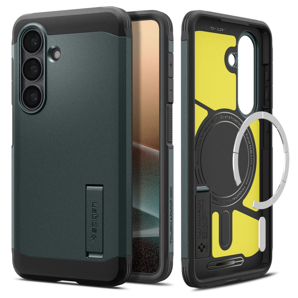 MagSafe Case for Samsung Galaxy S26 Plus S947, Spigen, Tough Armor, Green ACS10715
