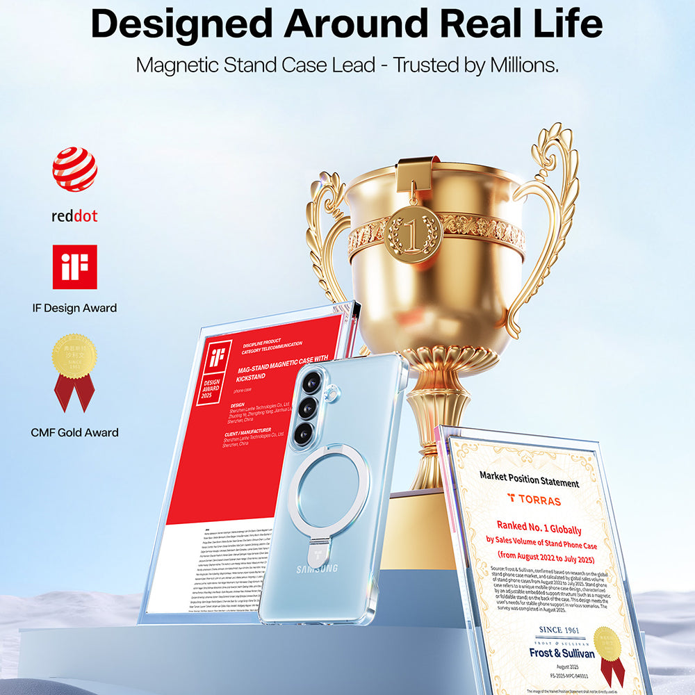 Θήκη MagSafe για Samsung Galaxy S26 Plus, Torras, Ostand Slim, Διαφανής