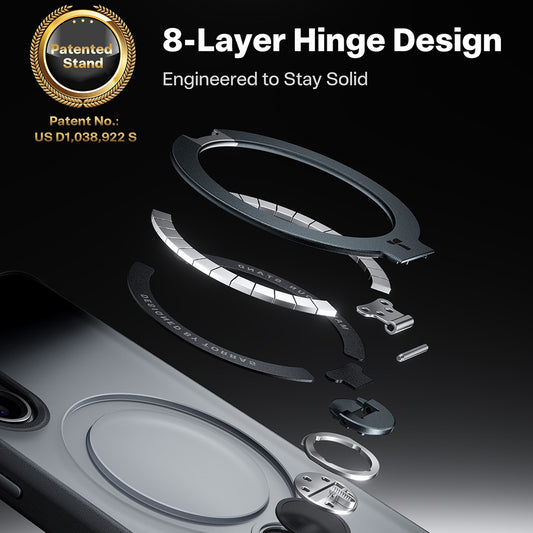 Θήκη MagSafe για Samsung Galaxy S26 Plus, Torras, Ostand Spin, Μαύρη