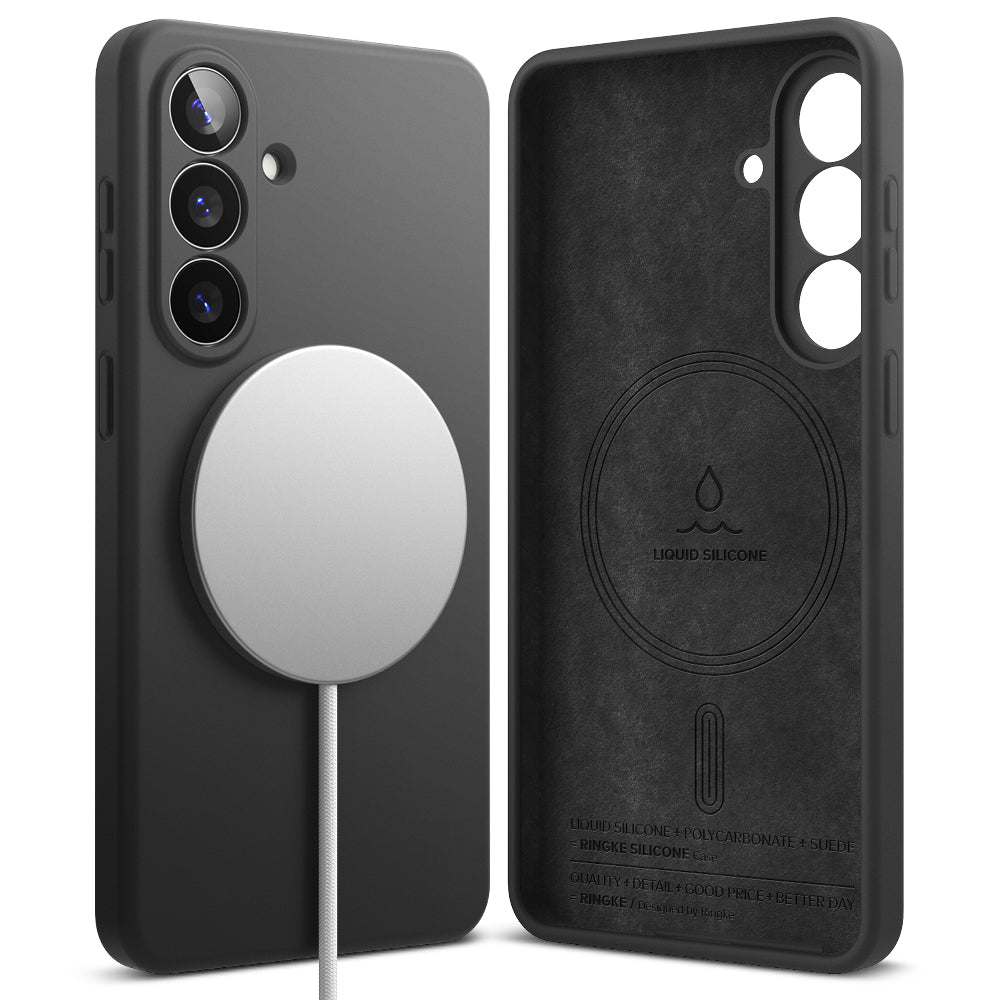 Θήκη MagSafe για Samsung Galaxy S26 S942, Ringke, Σιλικόνη, Μαύρη