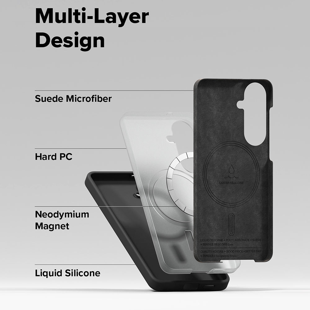 Θήκη MagSafe για Samsung Galaxy S26 S942, Ringke, Σιλικόνη, Μαύρη