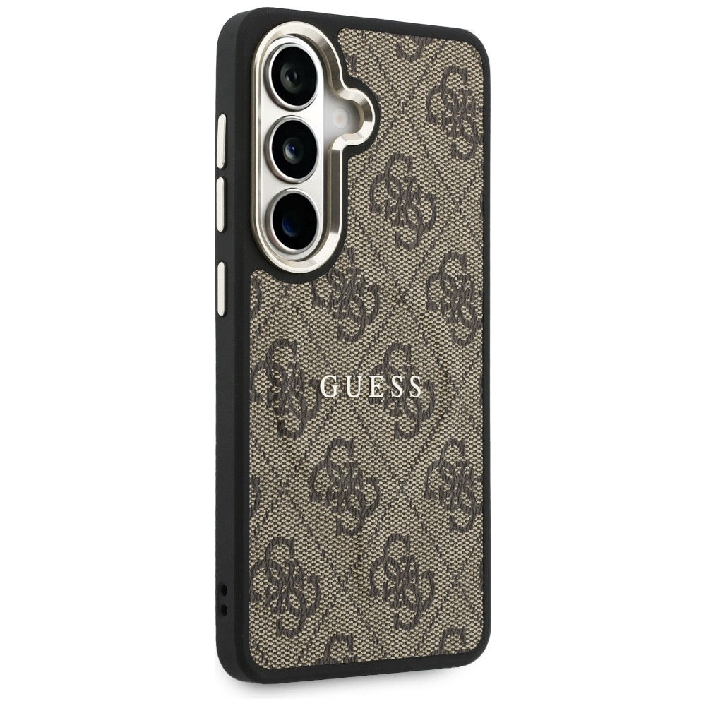 Θήκη MagSafe για Samsung Galaxy S26 S942, Guess, 4G Embossed Ring, Καφέ