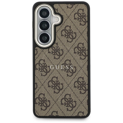 Θήκη MagSafe για Samsung Galaxy S26 S942, Guess, 4G Embossed Ring, Καφέ