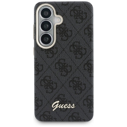 Θήκη MagSafe για Samsung Galaxy S26 S942, Guess, 4G Script Logo, Μαύρη