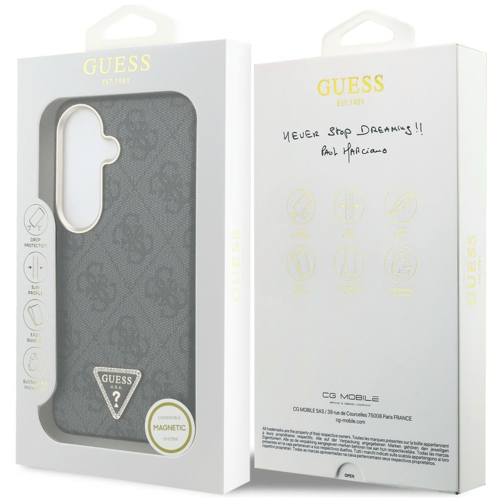 Θήκη MagSafe για Samsung Galaxy S26 S942, Guess, 4G Triangle Logo, Μαύρη