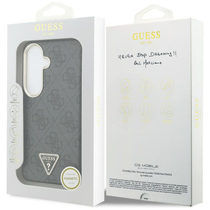 Θήκη MagSafe για Samsung Galaxy S26 S942, Guess, 4G Triangle Logo, Μαύρη