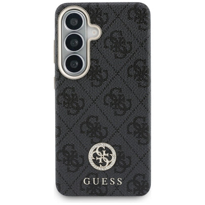 Θήκη MagSafe για Samsung Galaxy S26 S942, Guess, Rhinestone Round Logo, Μαύρη