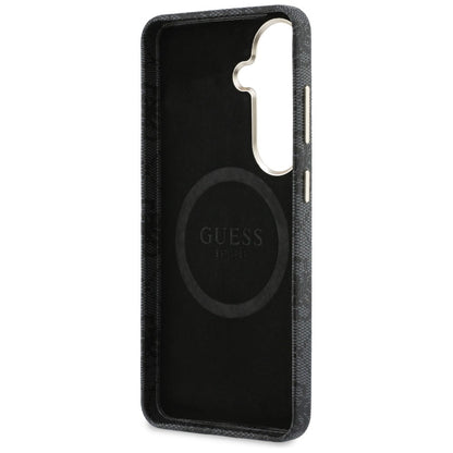 Θήκη MagSafe για Samsung Galaxy S26 S942, Guess, Rhinestone Round Logo, Μαύρη