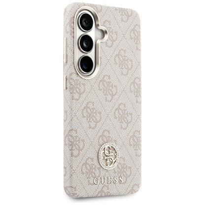 MagSafe Case for Samsung Galaxy S26 S942, Guess, Rhinestone Round Logo, Pink