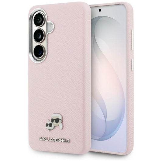Θήκη MagSafe για Samsung Galaxy S26 S942, Karl Lagerfeld, Karl & Choupette Head's Pin, Ροζ