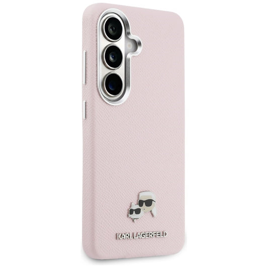 Θήκη MagSafe για Samsung Galaxy S26 S942, Karl Lagerfeld, Karl & Choupette Head's Pin, Ροζ